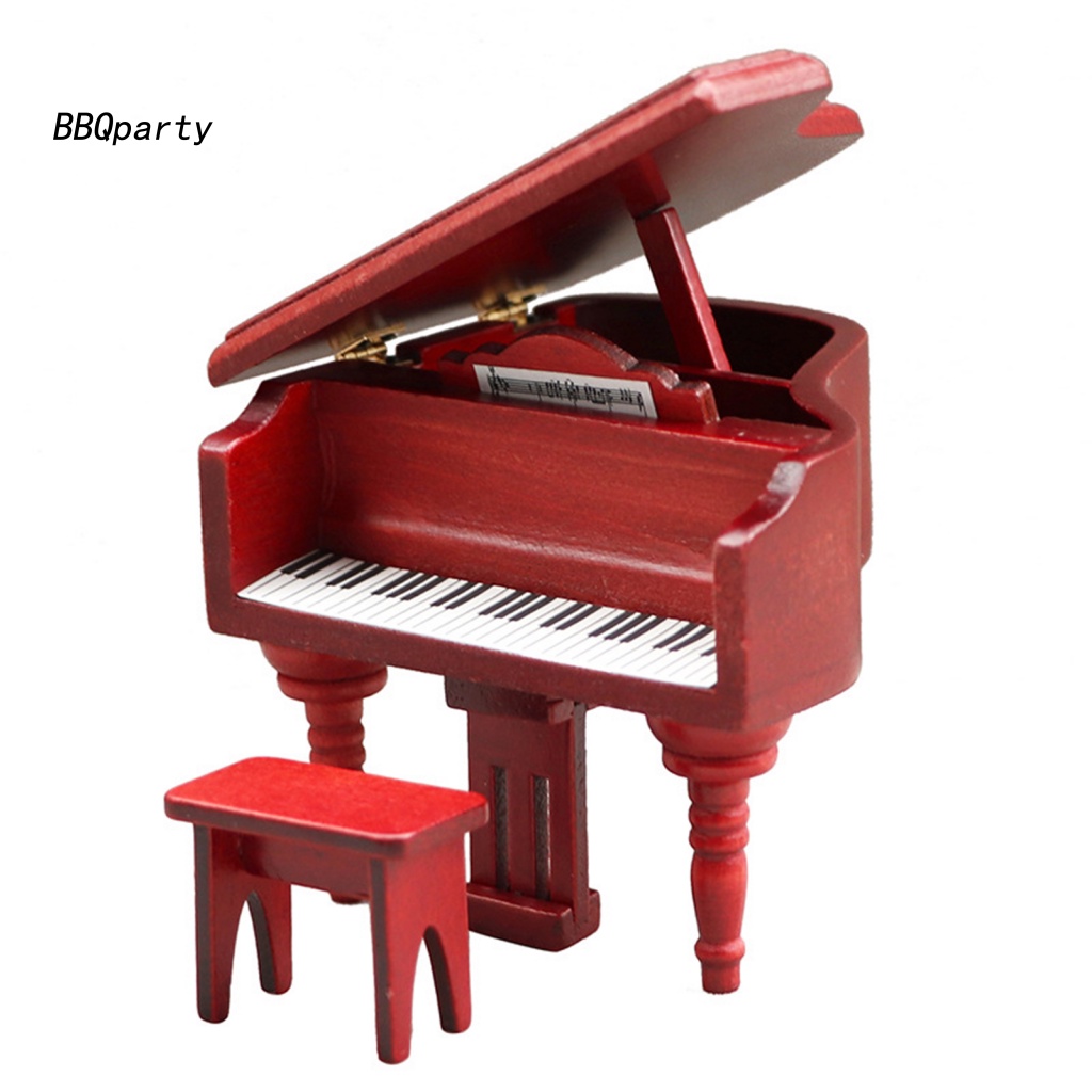 1 Bộ Mô Hình Đàn Piano 3D Trang Trí Tiểu Cảnh