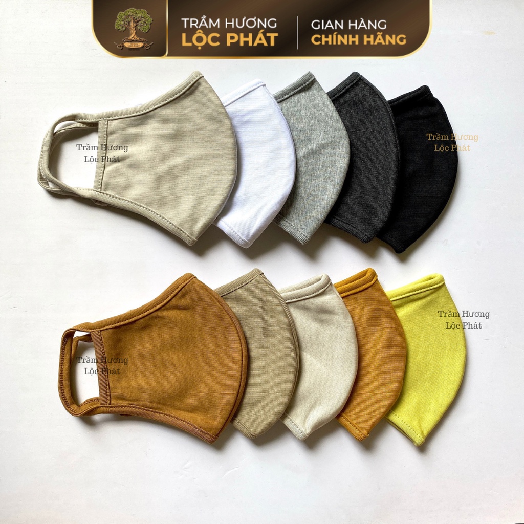 Khẩu Trang Vải Nam Nữ Nhiều Màu Cotton Nhật Cao Cấp Chống Nắng Ngăn Tia UV Thoáng Mát Mềm Mại 1 Cái