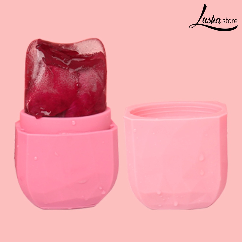LUSHASTORE Khay Silicone Làm Đá Mát Xa Mặt Tiện Dụng