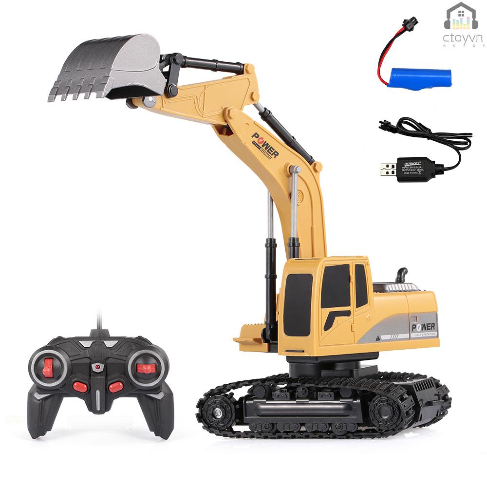 Xẻng Xúc Đất Bằng Kim Loại Có Đèn Và Âm Thanh Cho Xe Công Trường Điều Khiển Từ Xa 1 / 24