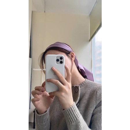 Khăn turban lụa vuông trơn choàng cổ size 70x70cm thanh lịch phong cách nữ tính đa năng dùng làm áo yếm