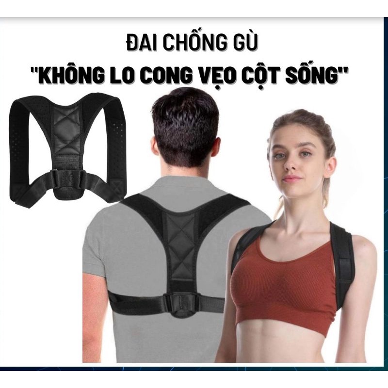 Đai chống gù lưng POSTURE, hỗ trợ điều chỉnh cột sống,  phù hợp cả nam và nữ - Soleil shop