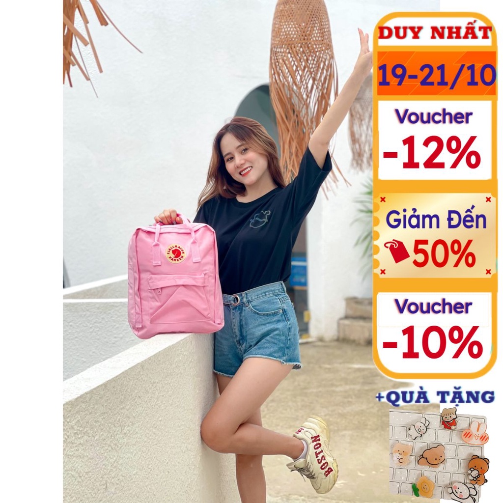 Balo thời trang nữ Kanken Hồng pastel đi học cao cấp giá rẻ chống nước, cặp sách phong cách Ulzzang Hàn Quốc đựng laptop