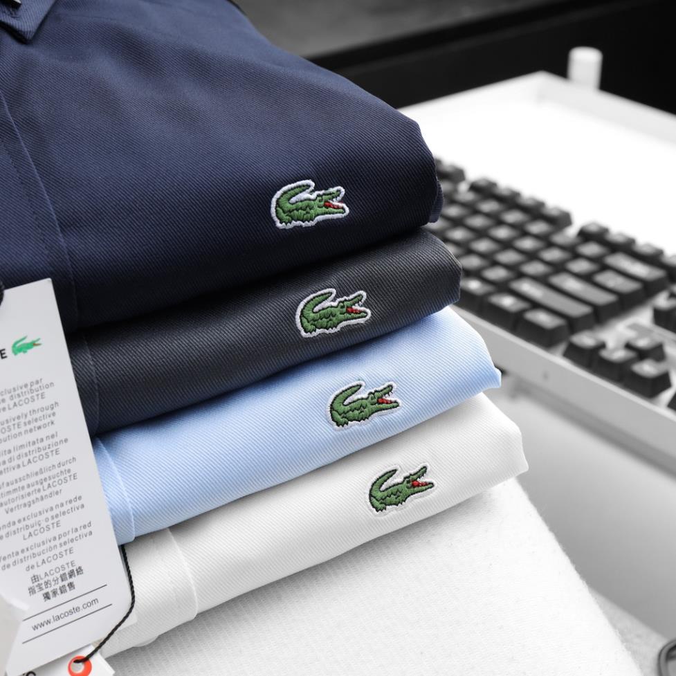 Aó sơ mi nam ngắn tay Lacoste 2,Form Slimfit,chất vải cotton gân dư xịn,co dãn thấm hút mồ hôi,Hàng VNXK