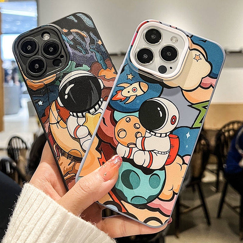 Ốp điện thoại mềm in phi hành gia thích hợp cho iPhone 14plus 13 Iphone11/12 Xs 7/8P