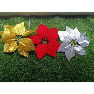 Combo 5 Hoa trạng nguyên đỏ trang trí noel 22cm