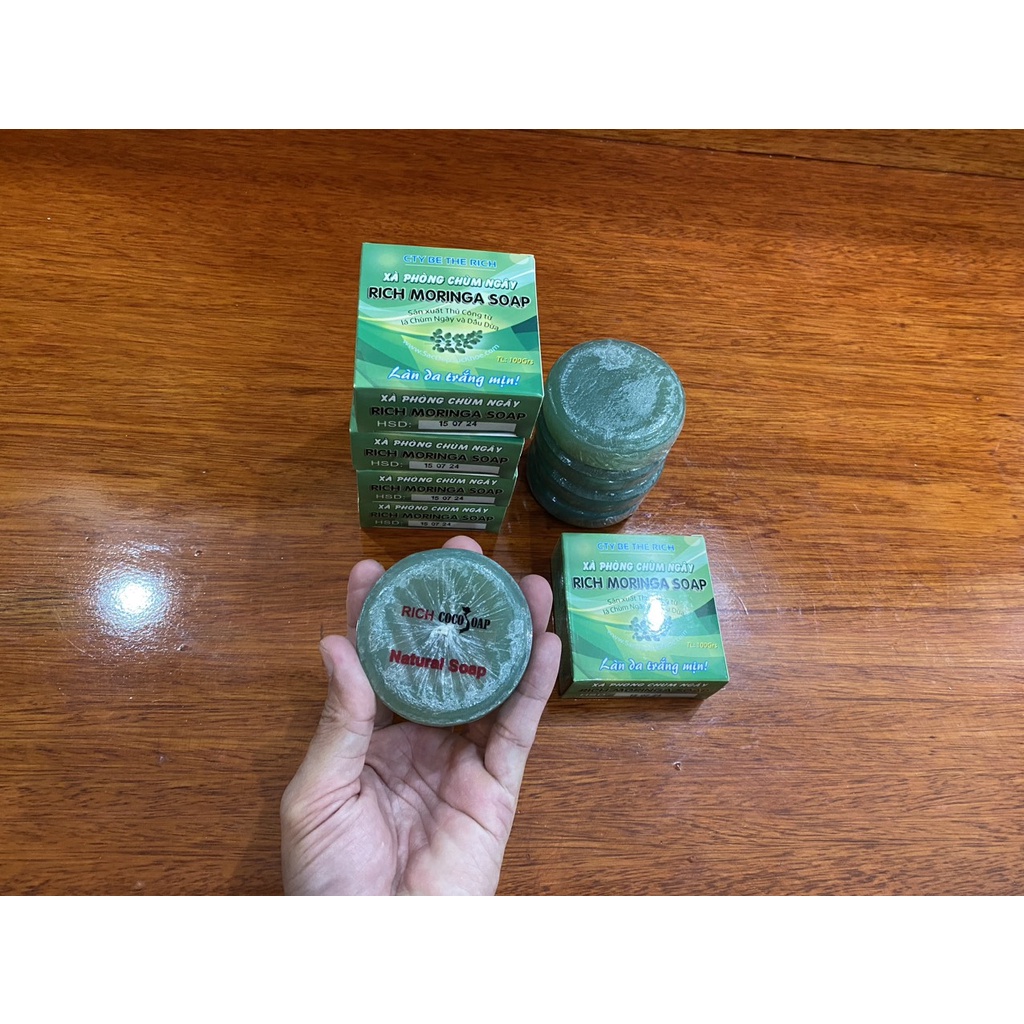 XÀ PHÒNG CHÙM NGÂY – MORINGA SOAP - RICH COCO SOAP - XÀ PHÒNG SINH DƯỢC TỪ THIÊN NHIÊN - SẢN XUẤT THỦ CÔNG HANDMADE