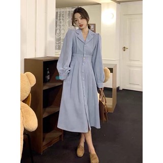 Váy nhung tăm dáng vest thanh lịch
