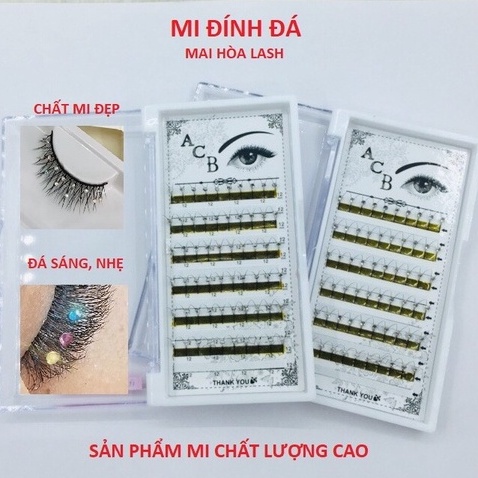 Mi Đính Đá 0,15 -C- 12mm Đẹp Lung Linh - Dụng Cụ Nối Mi Chính Hãng - Mai Hòa Lash