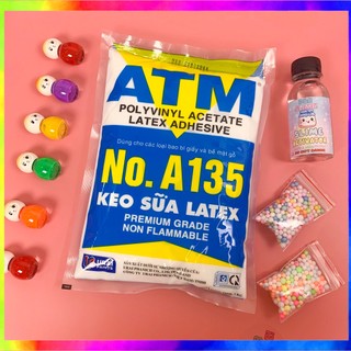 Keo sữa atm latex 1kg - nguyên liệu làm slime / keo dán tường / keo đa năng