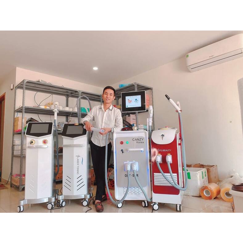 Máy triệt lông vĩnh viễn spa 2in1 diode 808, 2 tay cầm