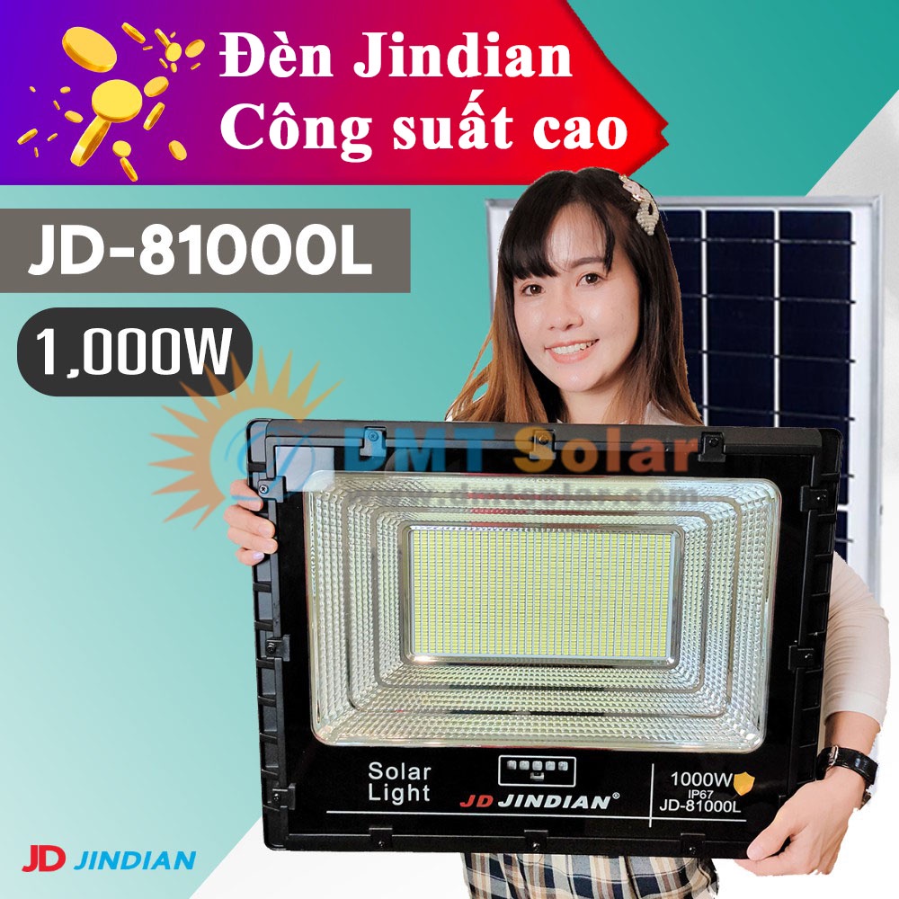 Đèn Năng Lượng Mặt Trời Siêu công suất đến 1000W chính hãng Jindian - Siêu phẩm 2022 - JD-81000L