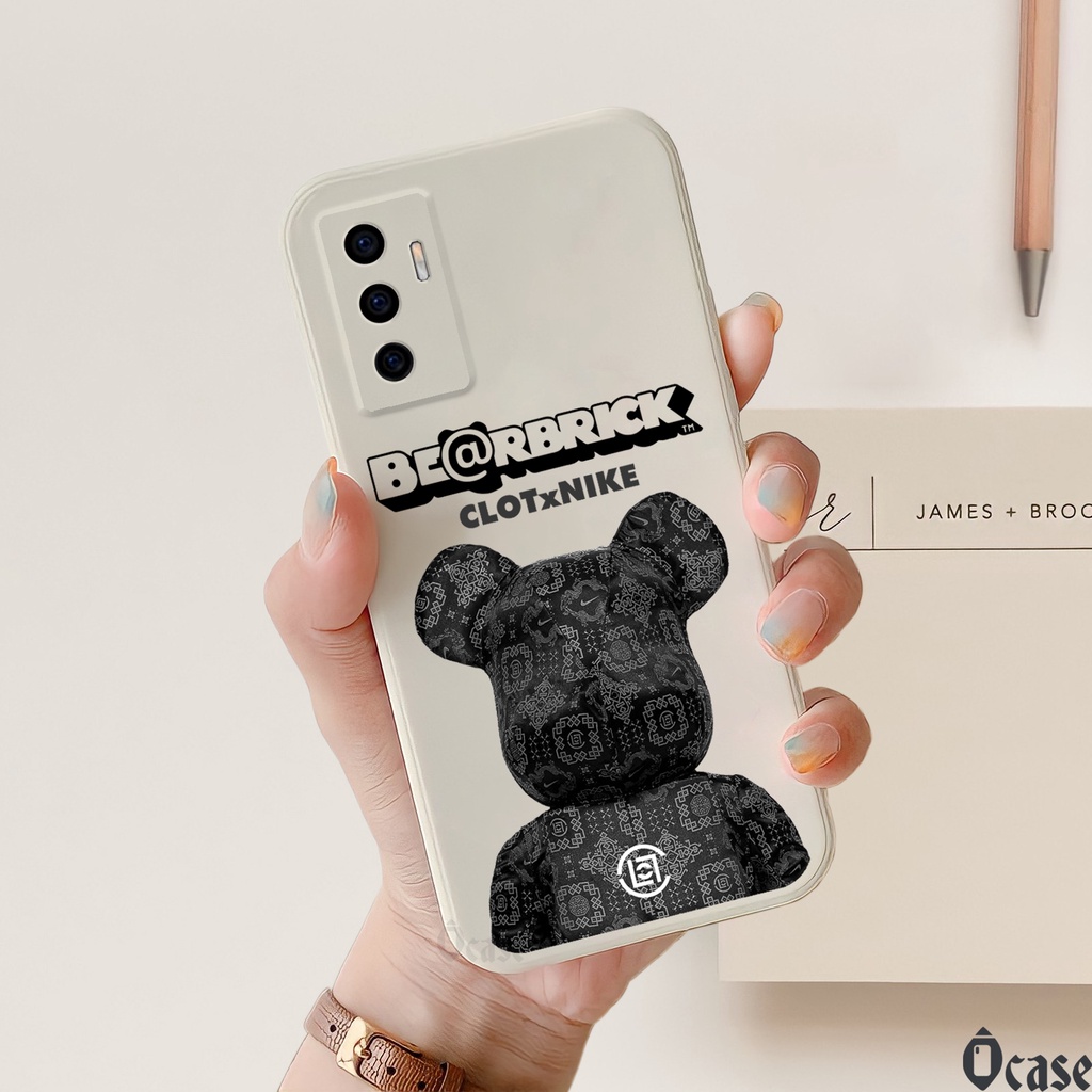 Ốp lưng Vivo V23E / S10E in hình gấu  cạnh viền vuông có bảo vệ camera