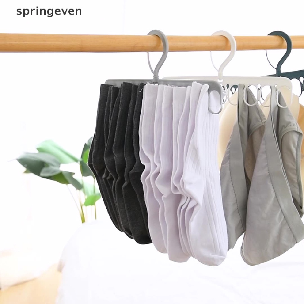 Móc Phơi Quần Áo 9 Lỗ Kèm Kẹp Tiện Lợi