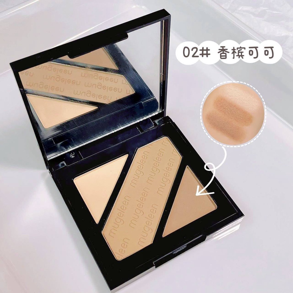 [Hàng mới về] Phấn trang điểm ba trong một độ bóng cao làm sáng tông màu da đẹp mắt LALA