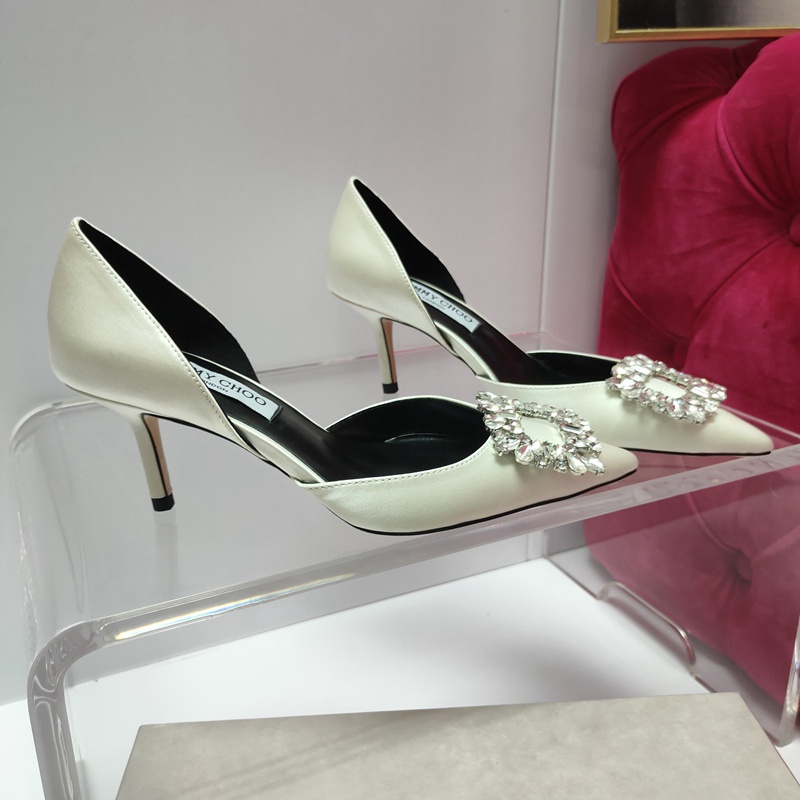 JIMMY CHOO Giày Thể Thao Jimimy Chọn 2022 Đính Đá Thủy Tinh Đục Lỗ Hình Ngôi Sao Màu Trắng Thoải Mái Dễ Phối Đồ Thời Trang Thường Ngày