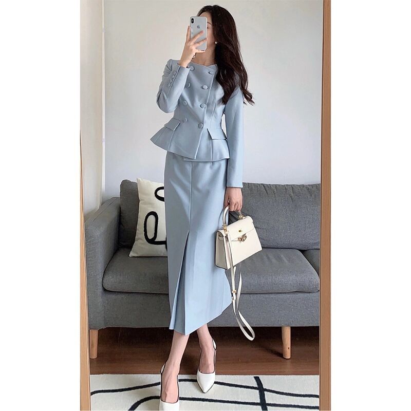 Set Áo Vest Và Chân Váy Thời Trang Công Sở Mới Cho Nữ