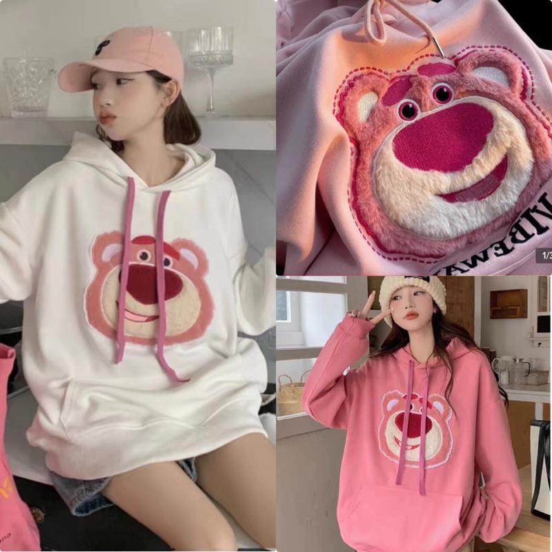 Áo Nỉ Mũ Hình Gấu Áo Nỉ Thụng Hot