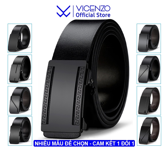 Thắt Lưng Da Nam Cao Cấp VICENZO Dây Luồn Trong Khóa Hợp Kim, Dây Thắt Lưng Nam Mã KL23 Đến KL34 - Cam Kết 1 đổi 1 *