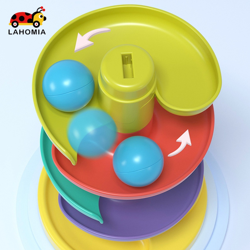LAHOMIA Set đồ chơi tháp bóng lăn phát triển trí thông minh vui nhộn cho bé 2-4 tuổi