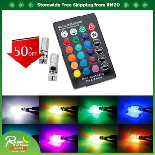 Đèn LED t10 lớn nhiều màu sắc dùng trang trí xe hơi vào ban ngày 