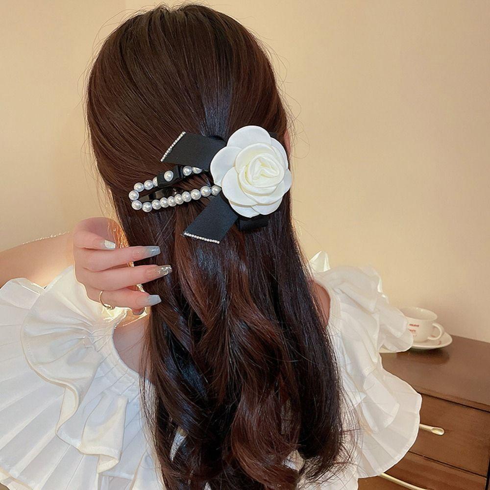 Kẹp Tóc Thắt Nơ Sau Lưng Phong Cách Vintage Dành Cho Nữ|Kẹp Tóc Mỏ Vịt Phong Cách Retro Thời Trang