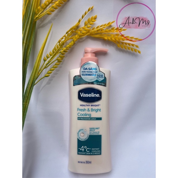 Sữa Dưỡng Thể Vaseline Dịu Mát Sáng Da Healthy White Fresh & Fair Cooling UV Gel Lotion 350ml