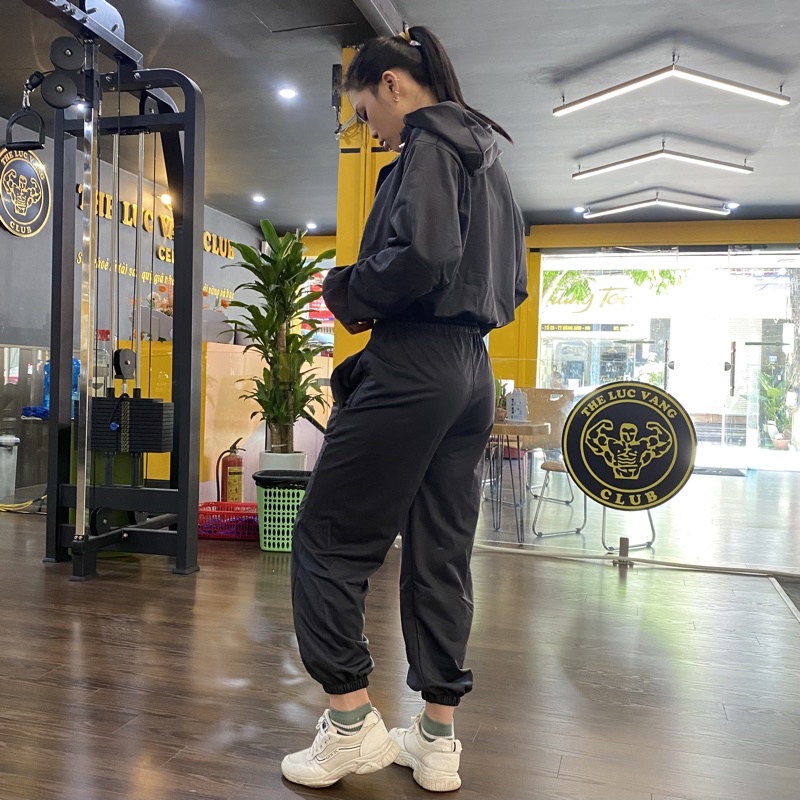 [HTSHOP]-Set bộ đồ thể thao nữ 3 chị tiết bassic phong cách HQ