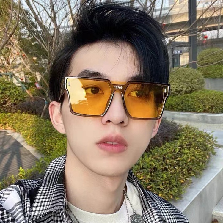 Kính Mát Gọng Vuông Lớn Chống Tia UV Thời Trang Cho Nam Nữ