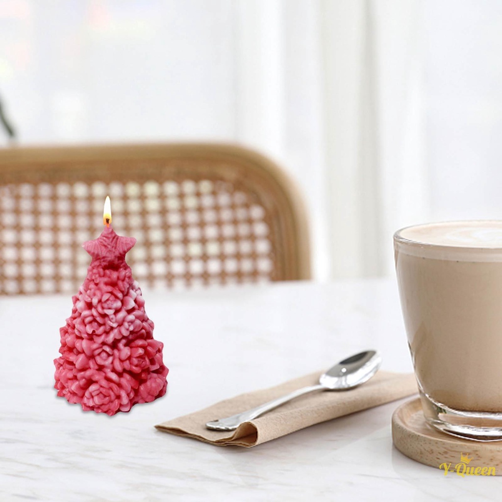 Khuôn Silicone Tạo Hình Cây Thông 3D Làm Nến Thơm DIY Trang Trí Bàn Tiệc Cưới