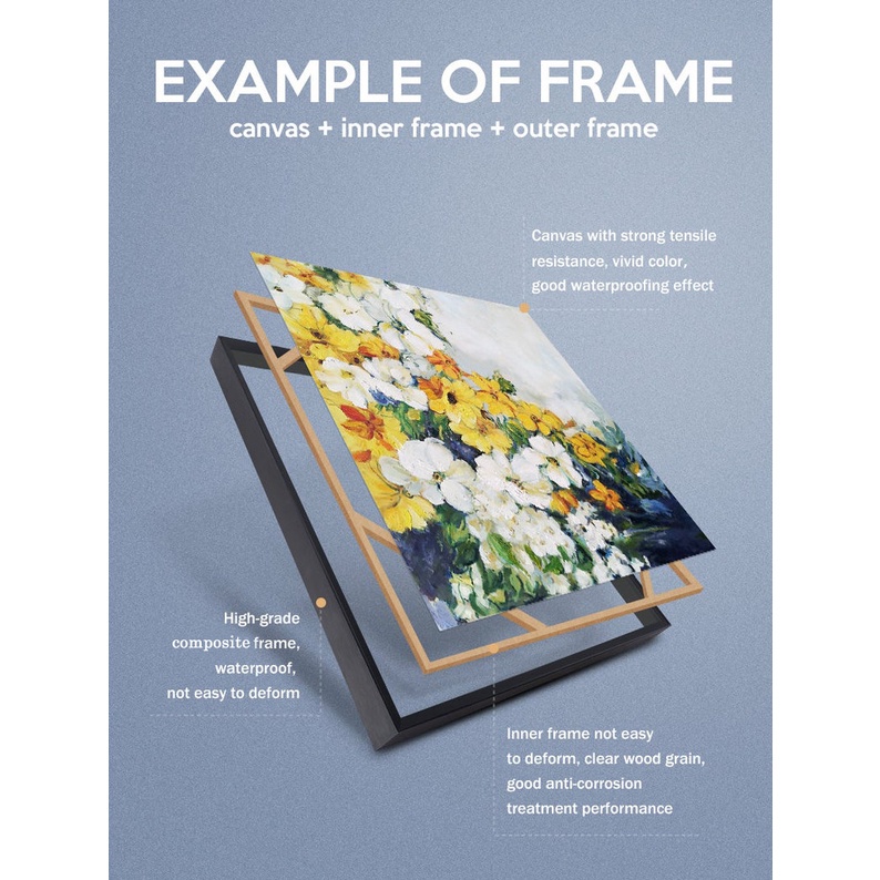 Tranh treo tường, Tranh canvas trang trí, Tranh hoa lá  vintage, Tranh sơn dầu, Tranh decor hiện đại, Tranh son dau 04