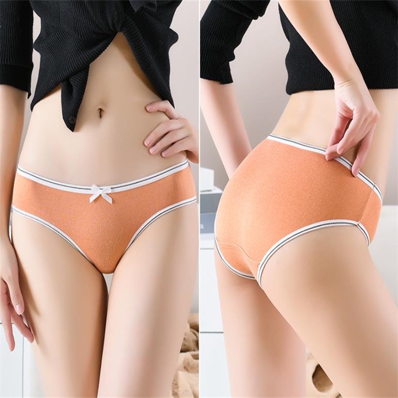 Quần Lót Màu Trơn Thoáng Khí Thoải Mái Thời Trang Chất Lượng Cao Cho Nữ