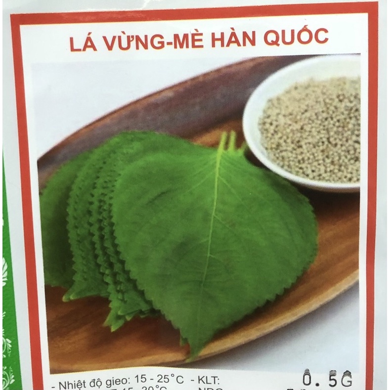 Hạt giống Lá mè Hàn Quốc 0.5 gram