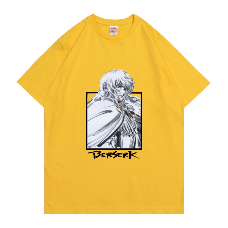 Áo Thun Cổ Tròn Dáng Rộng In Hoạt Hình Berserk Griffith Manga Thời Trang Cho Nam Và Nữ