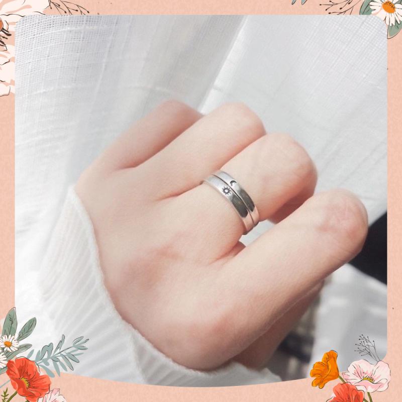 Mua 1+1 hộp nhẫn và cảrd- SET NHẪN MẶT TRĂNG, MẶT TRỜI SUN MOON