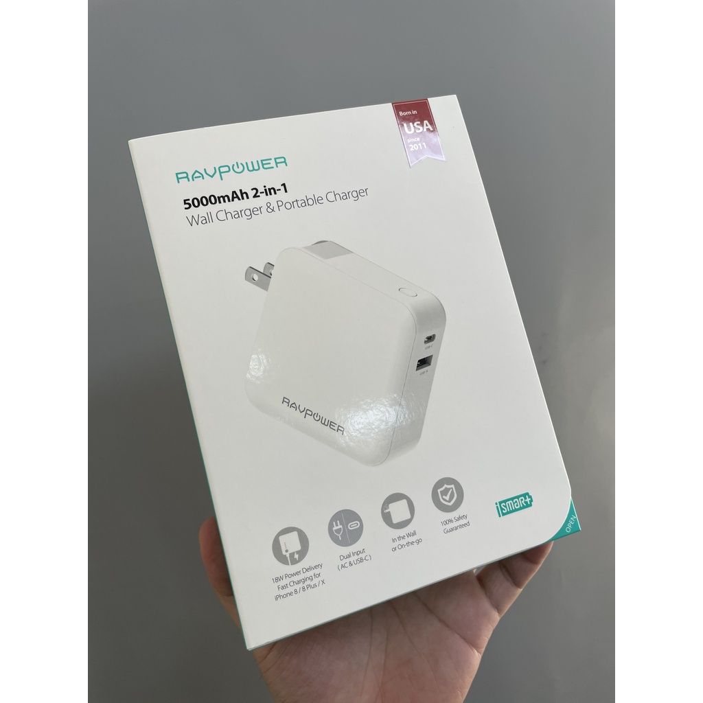 Dock sạc kiêm sạc dự phòng 5.000mAh R.P, Hàng mới full hộp, Bảo hành 1 đổi 1