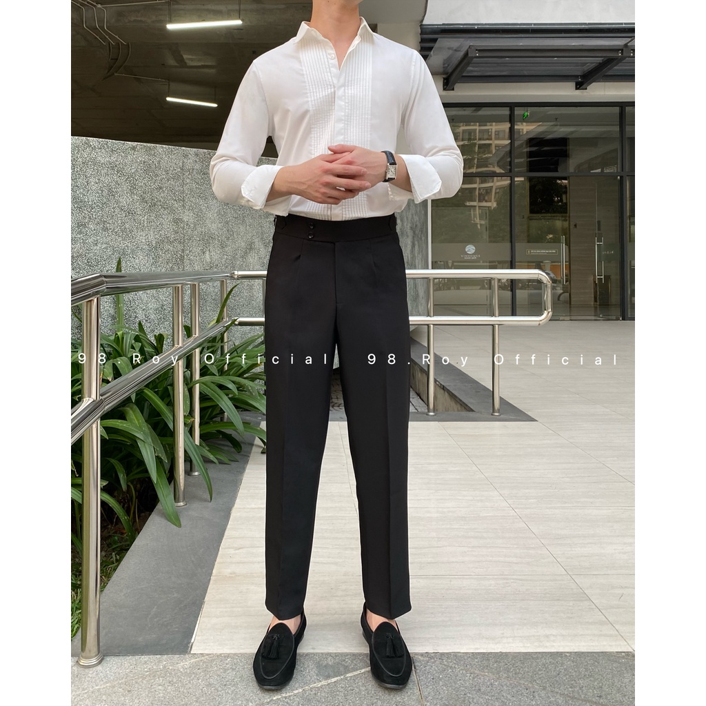 Quần âu nam sidetab cạp đôi 2 cúc