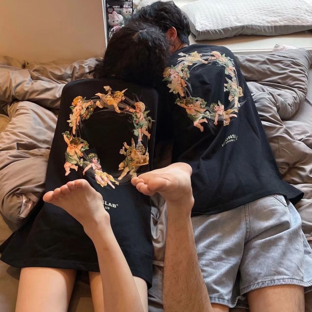 NRVP Áo Thun Unisex Mùa Hè Dáng Suông Tay Cộc Phong Cách Hàn Quốc Cho Nam Nữ