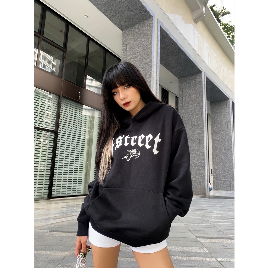 Áo hoodie nỉ bông nam nữ unisex Umebay 4Street, áo khoác nỉ dài tay có mũ form rộng oversize 4ST-HD51