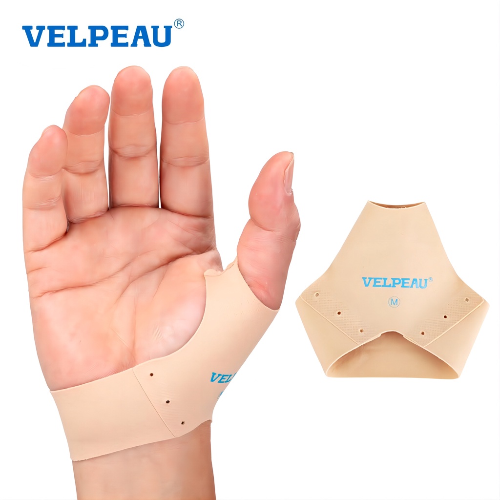 VELPEAU Lớp Nẹp Hỗ Trợ Ngón Tay Cái Đàn Hồi (Cặp) Bảo Vệ Tay Áo Nén Ngón Tay Cái Mềm Để Giảm Đau Viêm Khớp Đau Khớp Viêm Gân Bong Gân Thể Thao