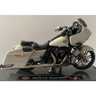 Mô hình xe harley davidson 2018 cvo road glide màu light grey 1:18 maisto