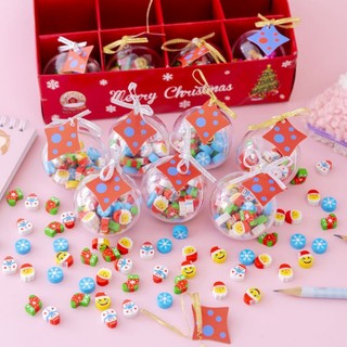 Quả cầu tẩy bút chì noel - Quà Tặng Noel giáng sinh khen thưởng