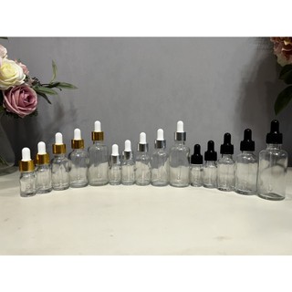 Chai thủy tinh chiết serum màu trong nắp bóp 5ml / 10ml/ 20ml / 30ml / 50ml