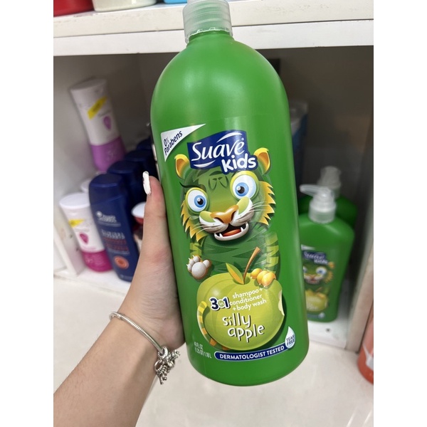Sữa Tắm Gội Xả 3 In 1 Suave Kids 1.18L Với 2 Mùi Trái Cây