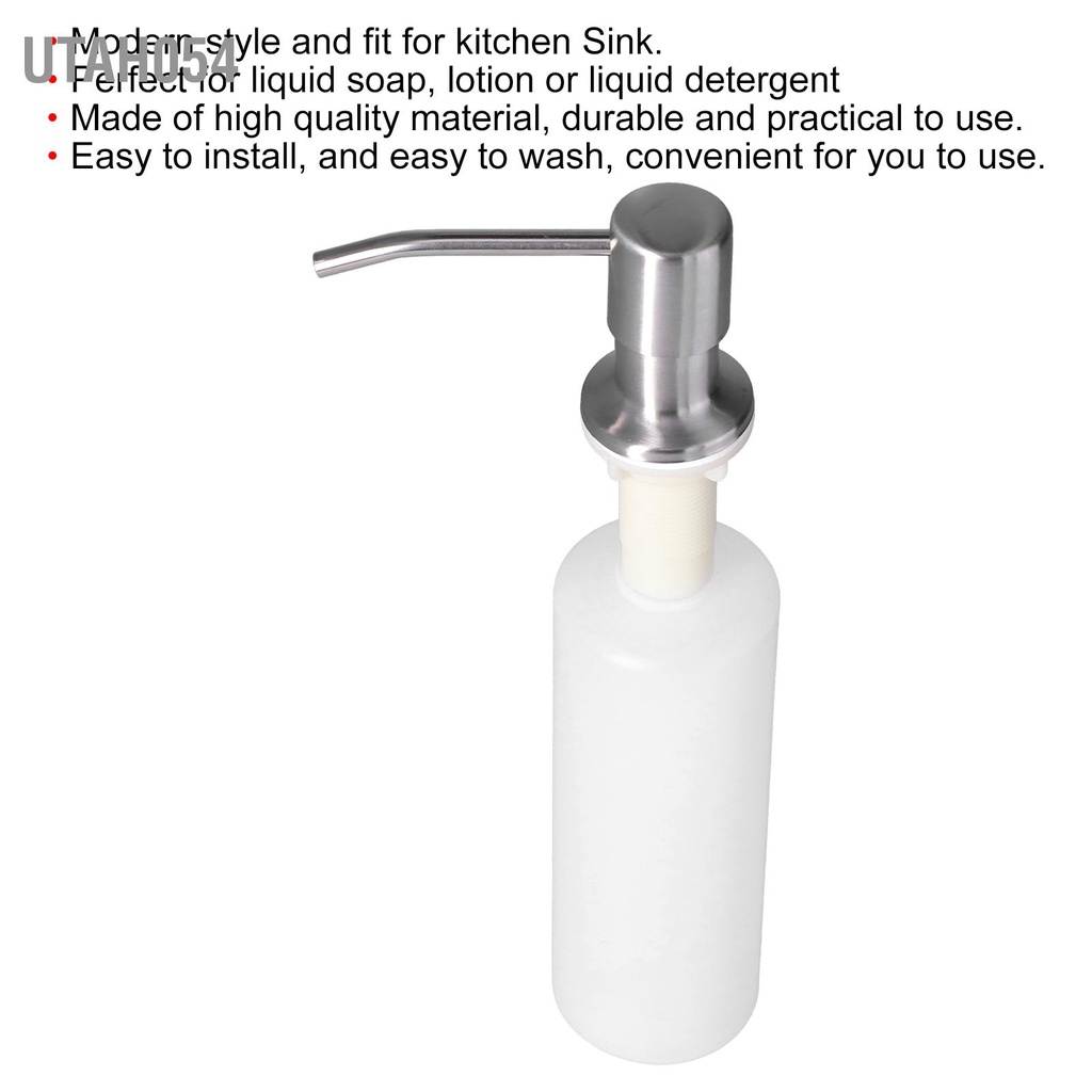 Bình Đựng Xà Phòng Dạng Nhấn 300ML Bằng Thép Không Gỉ Tiện Dụng Cho Nhà Bếp /