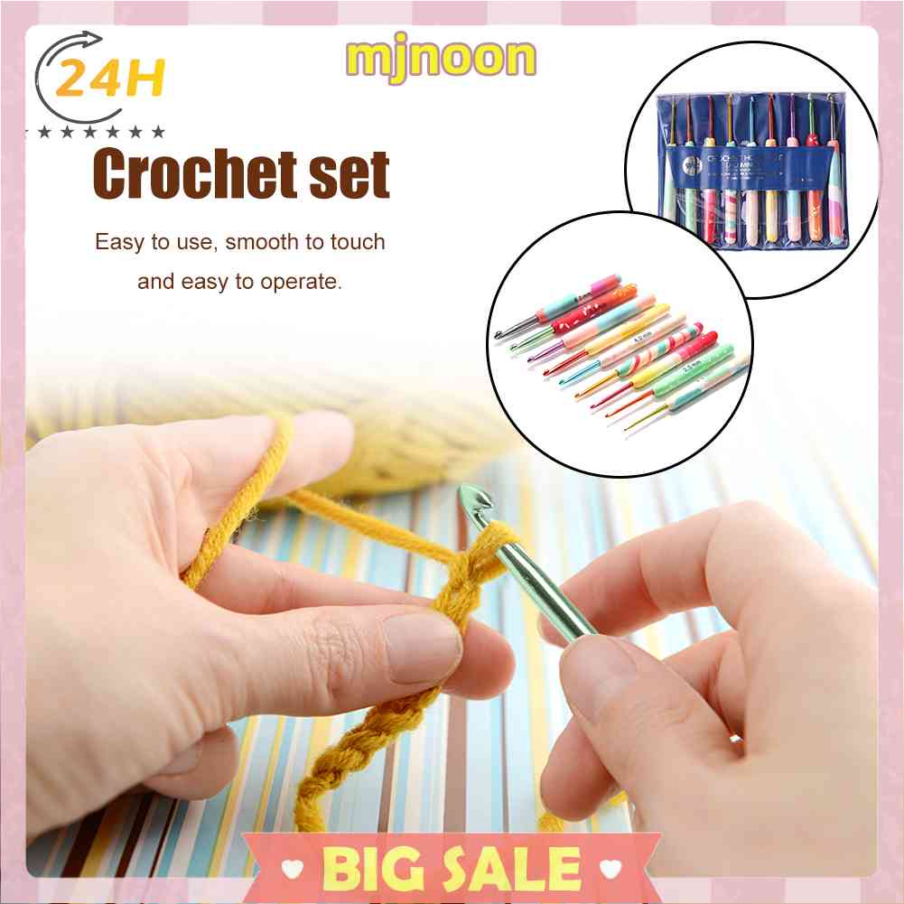 Set 9 Kim Móc Len Tay Cầm Mềm Nhiều Màu