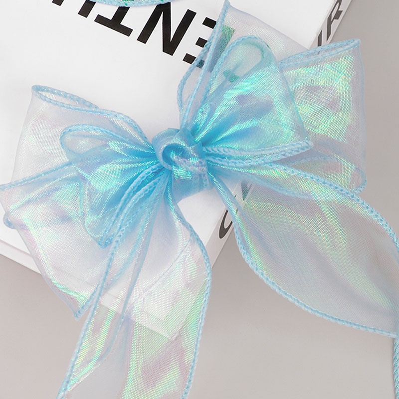 2y / Cuộn Ruy Băng Vải Ren Đầy Màu Sắc Laser Nàng Tiên Cá Váy Rộng 5CM Cho Nữ