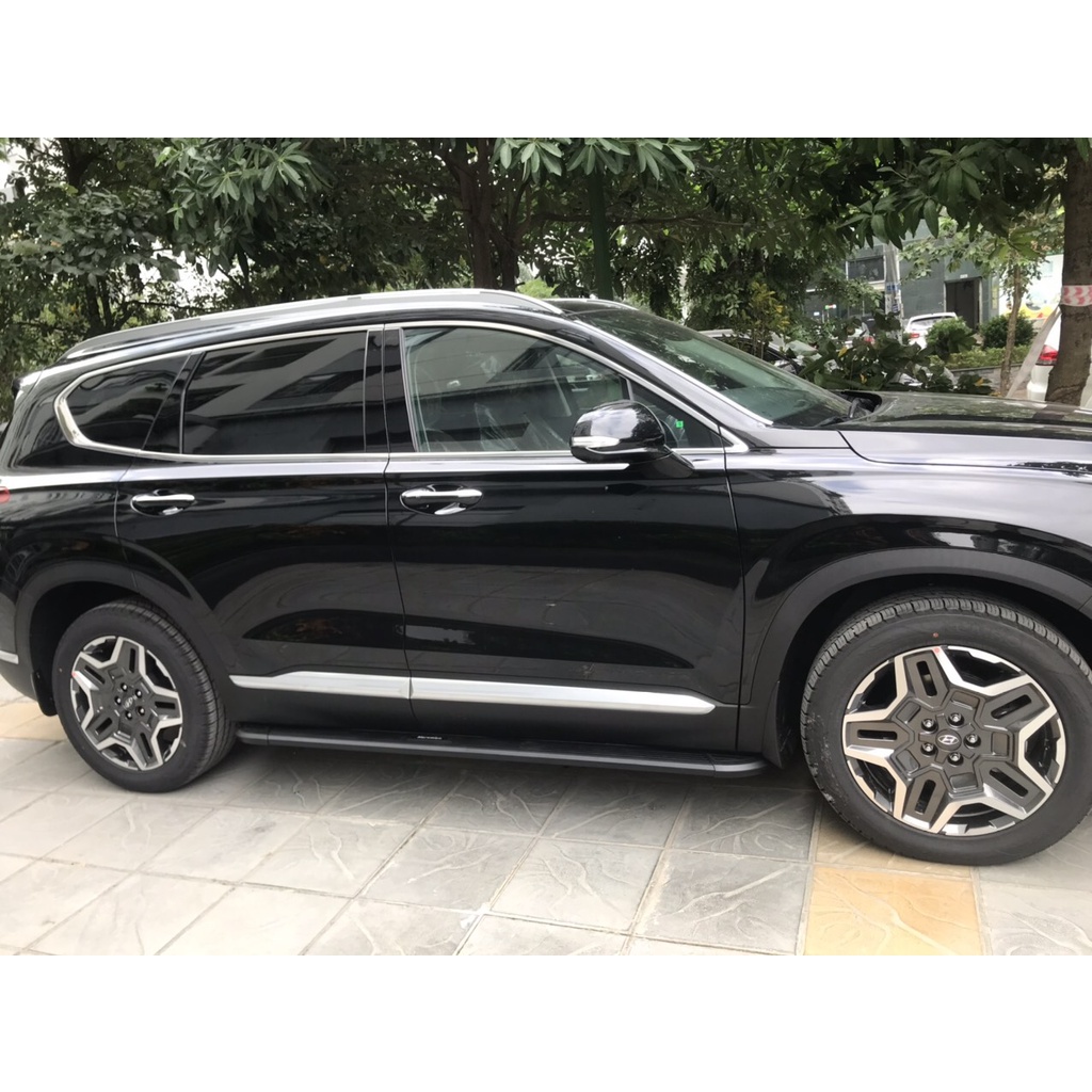 Bậc lên xuống, bệ bước chân xe Hyundai SantaFe 2006-2022+. Mẫu Cao cấp Nhôm đúc nguyên khối