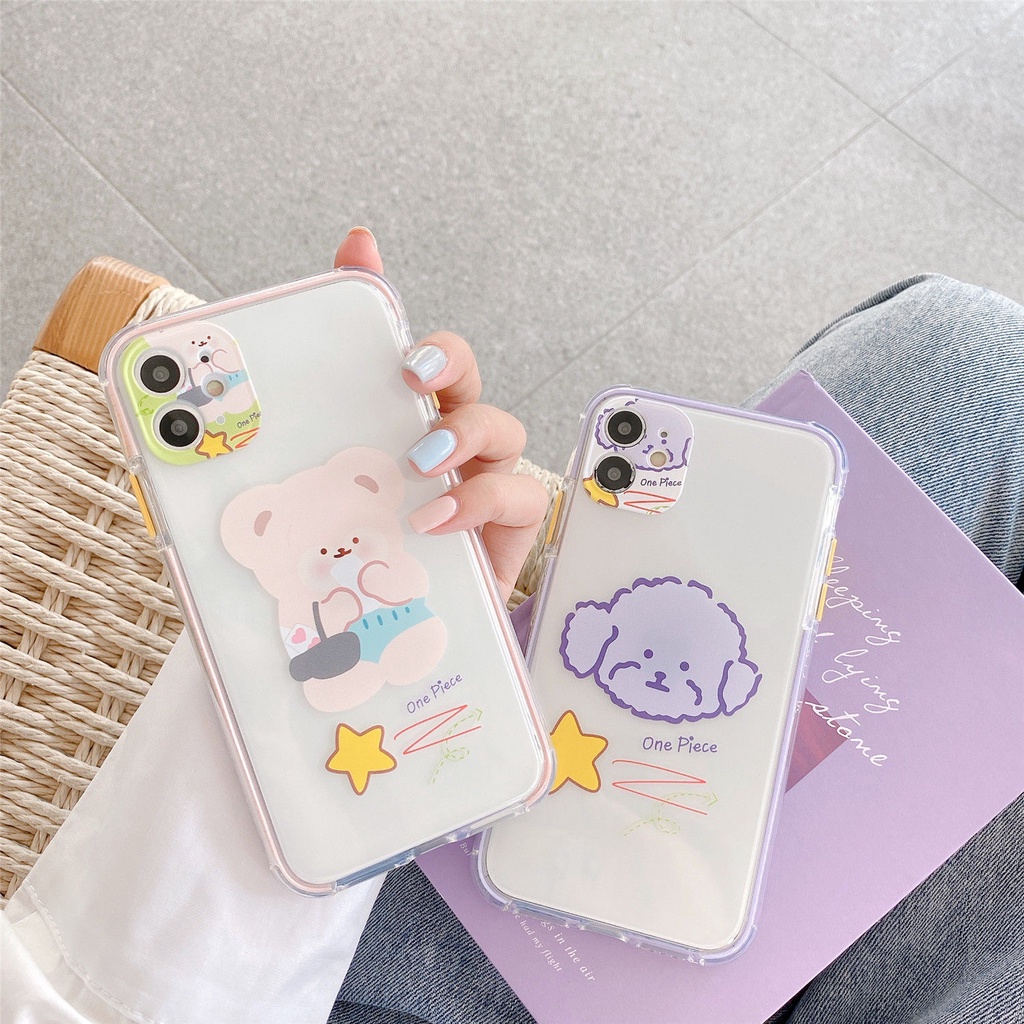 Ốp iphone - Ốp lưng gấu và cún sao trong 4 góc 6s/6splus/7/8/7plus/8plus/x/xs/xsmax/11/11 - Sale Sốc  V2-9