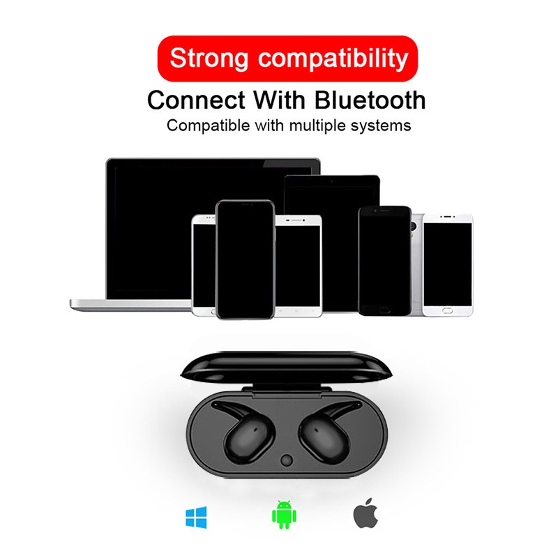 Tai nghe bluetooth không dây GUYSHERO TWS chống nước IP67 âm thanh 9D có micro cho điện thoại máy tính